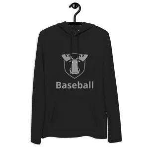 Black Adult Moose Shield Lightweight Hoodie