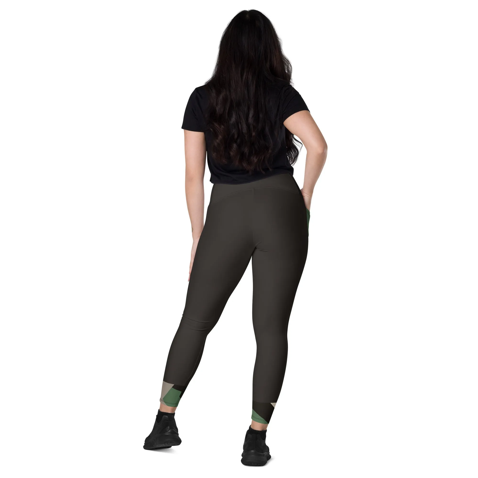 Black Chaitanya Abara Elite Fitness Corp Leggings with Pockets