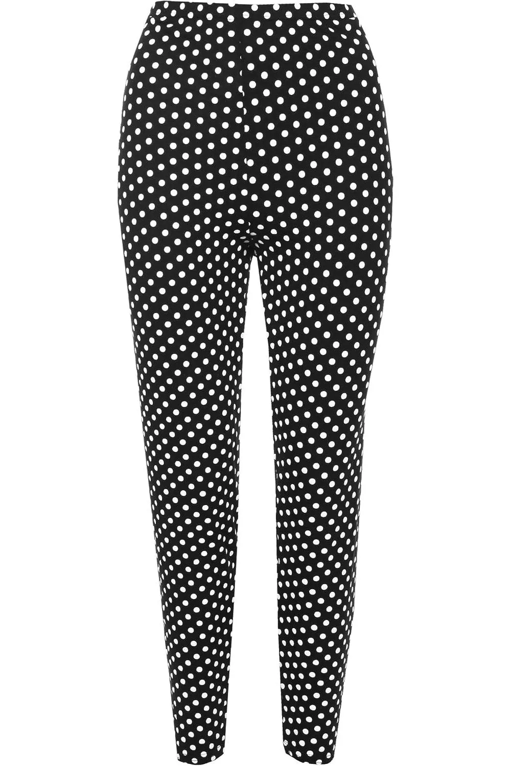 Black Polka Dot White Spot Leggings
