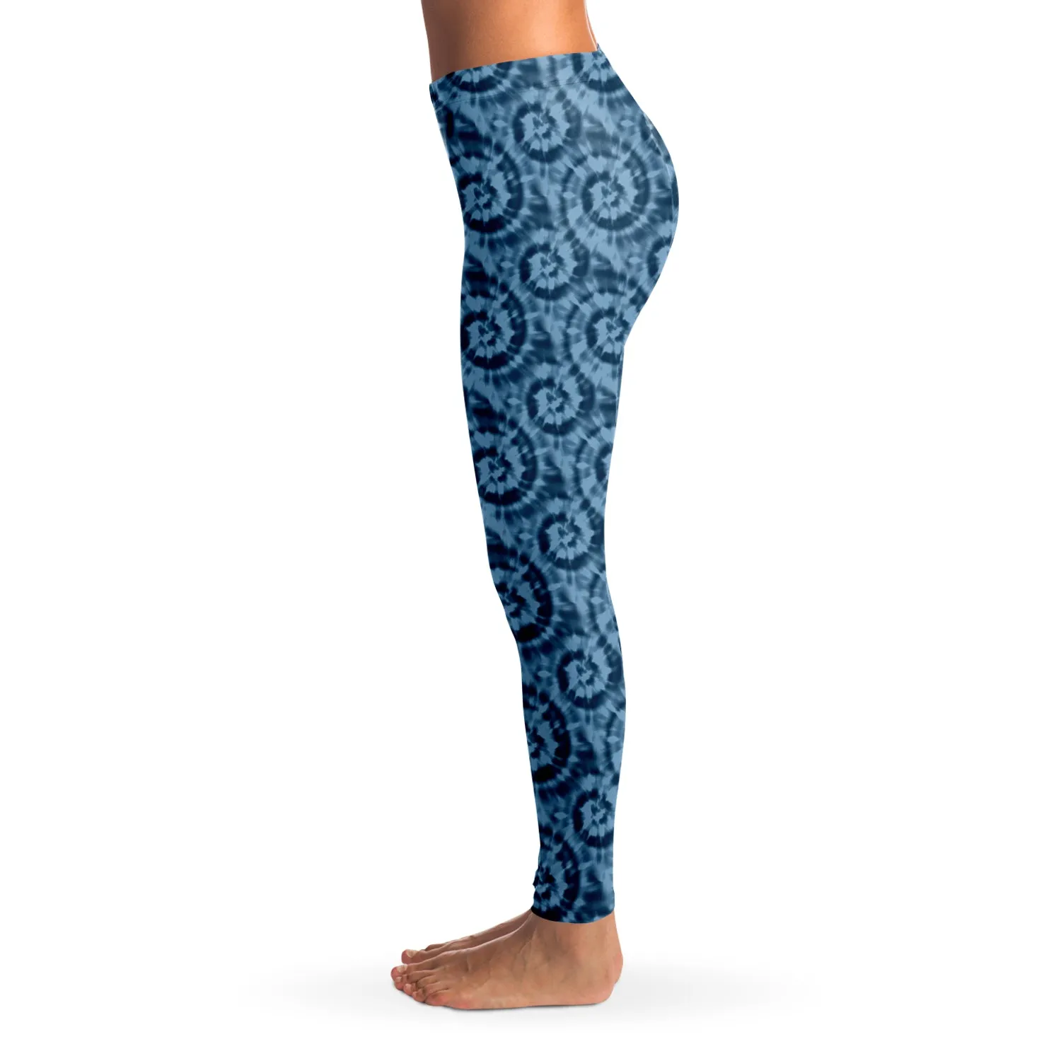 Blue Tie Dye Leggings XS - XL Squat Proof