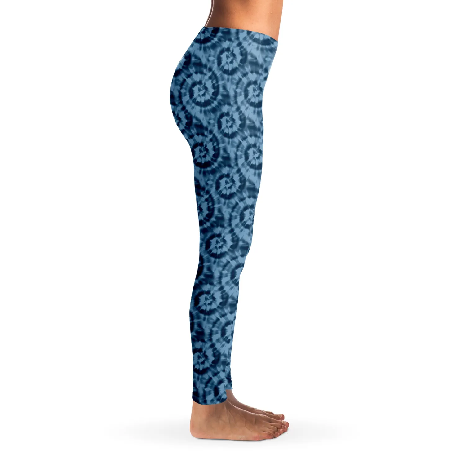 Blue Tie Dye Leggings XS - XL Squat Proof