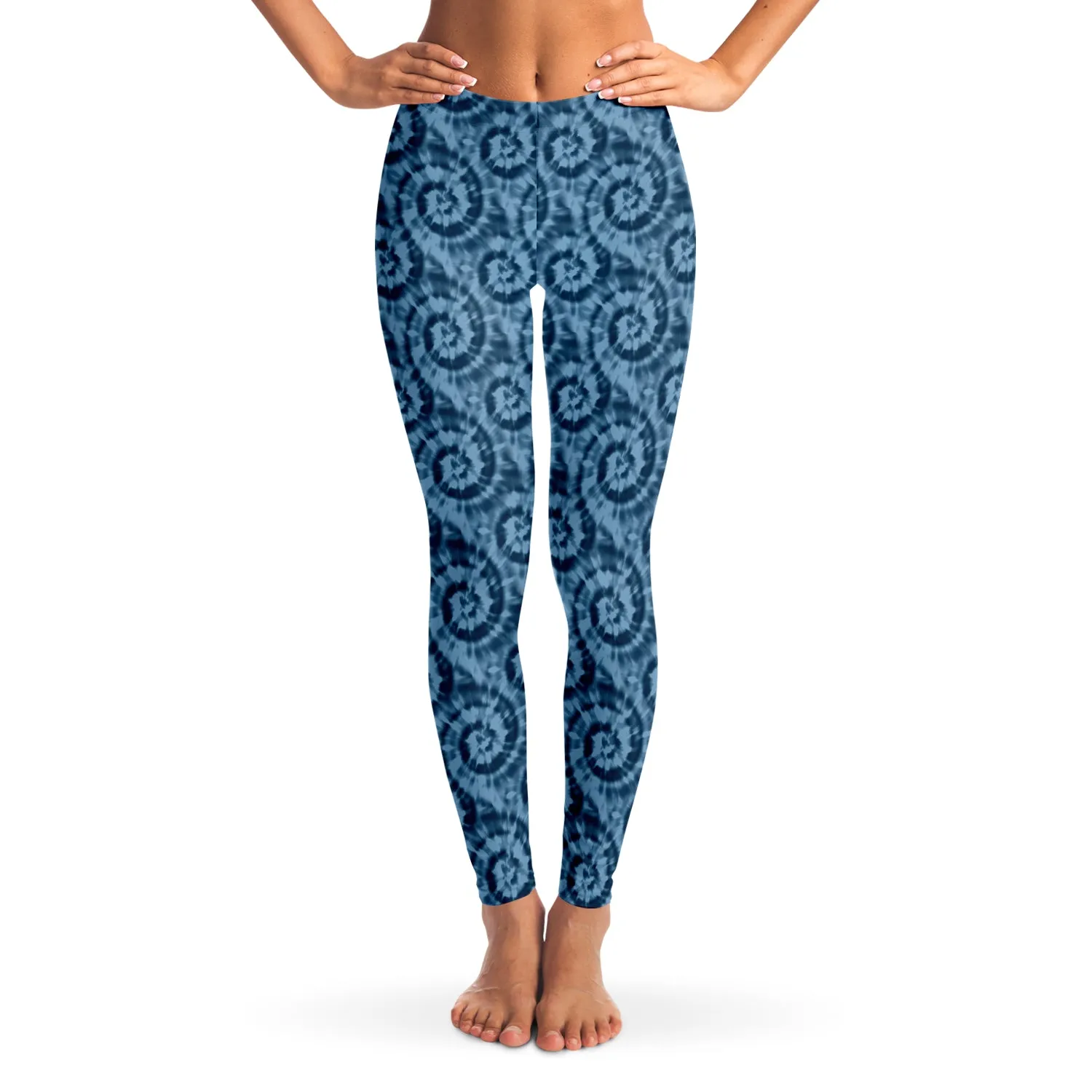 Blue Tie Dye Leggings XS - XL Squat Proof