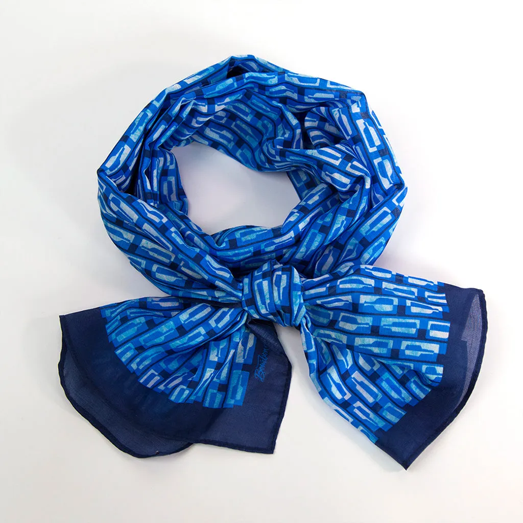 Bourbon Row© Scarf | Navy   Royal Azure
