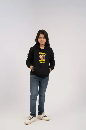 Boys Hoodies Printing Black