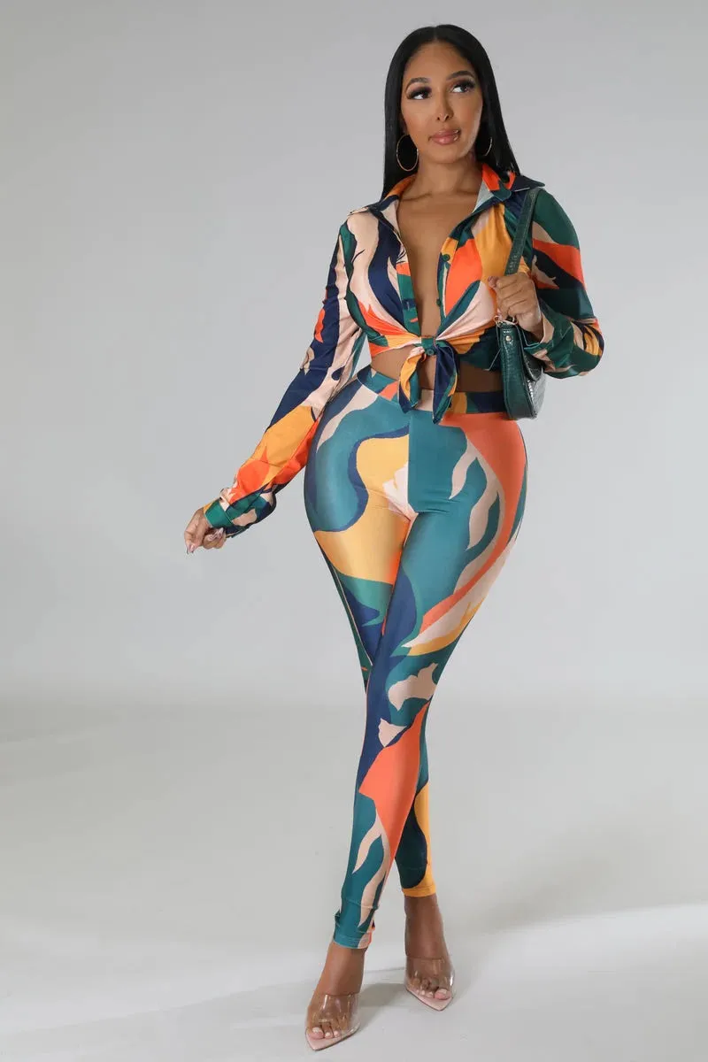 Bronze Girl Satin Leggings Set ! PLUS Sizes Available!