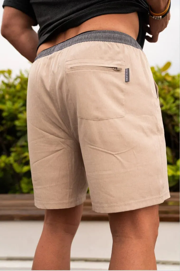 Burlebo Heather Khaki Athletic Shorts Driftwood Camo Liner