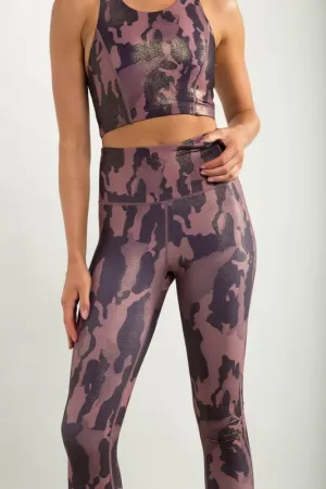 Camo Foil Brown Leggings
