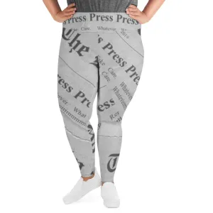 Cardi B inspired Press Press Press Press Press All-Over Print Plus Size Leggings