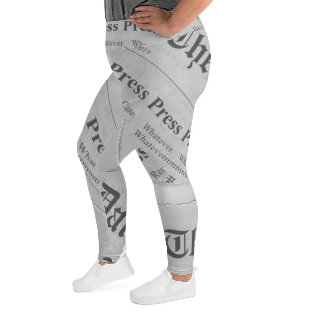 Cardi B inspired Press Press Press Press Press All-Over Print Plus Size Leggings