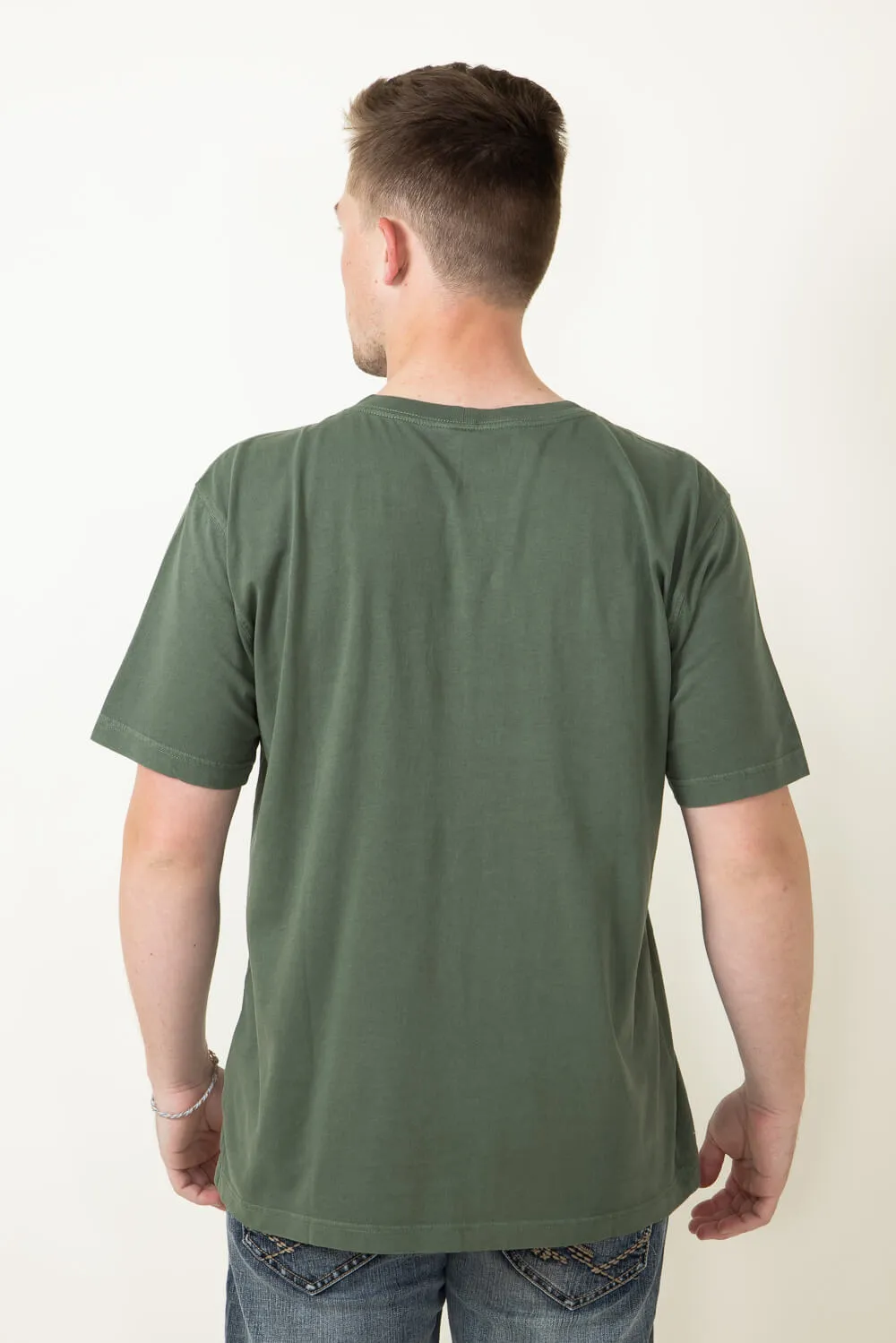 Carhartt Legacy Relaxed Fit Midweight Pocket T-Shirt for Men in Mountain View Green | 106252-GF8-MOUNTAINVIEW