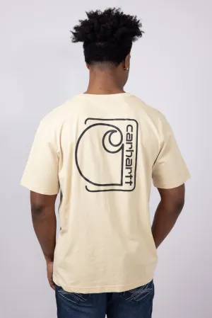 Carhartt Pocket Graphic T-Shirt for Men in Beach Brown | 106760-A33-BEACH
