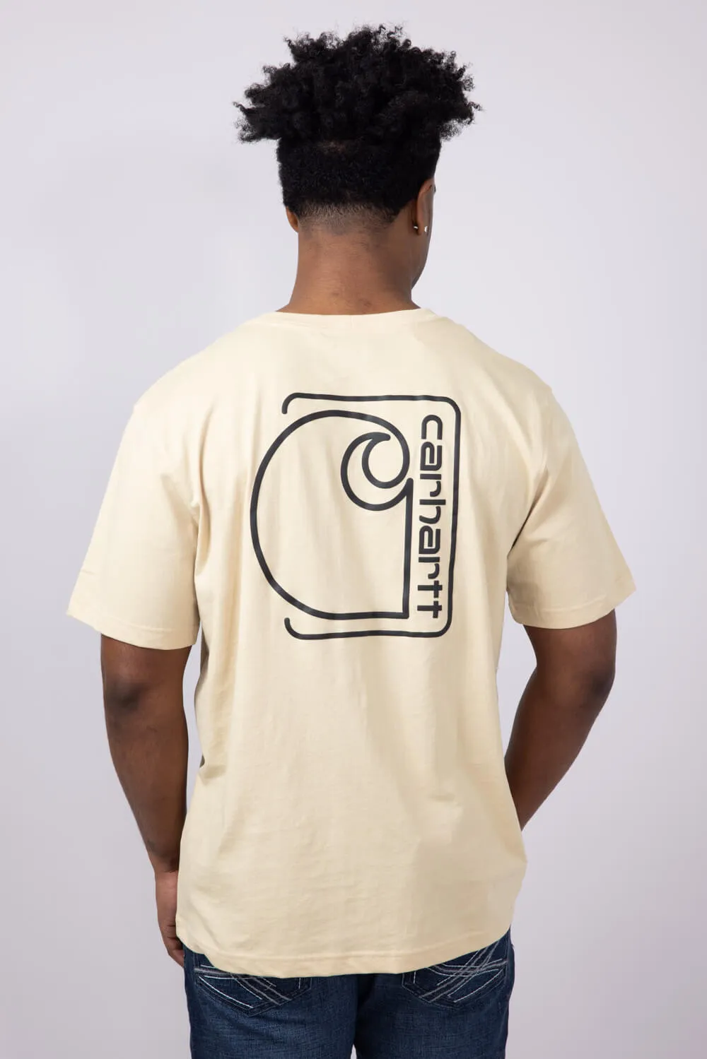 Carhartt Pocket Graphic T-Shirt for Men in Beach Brown | 106760-A33-BEACH