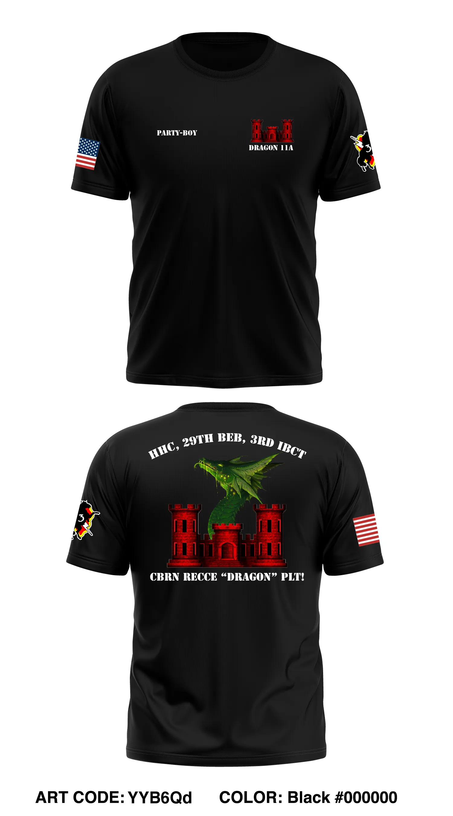 CBRN RECCE PLT, HHC, 29th BEB, 3rd IBCT, 25th ID Store 1 Core Men's SS Performance Tee - YYB6Qd