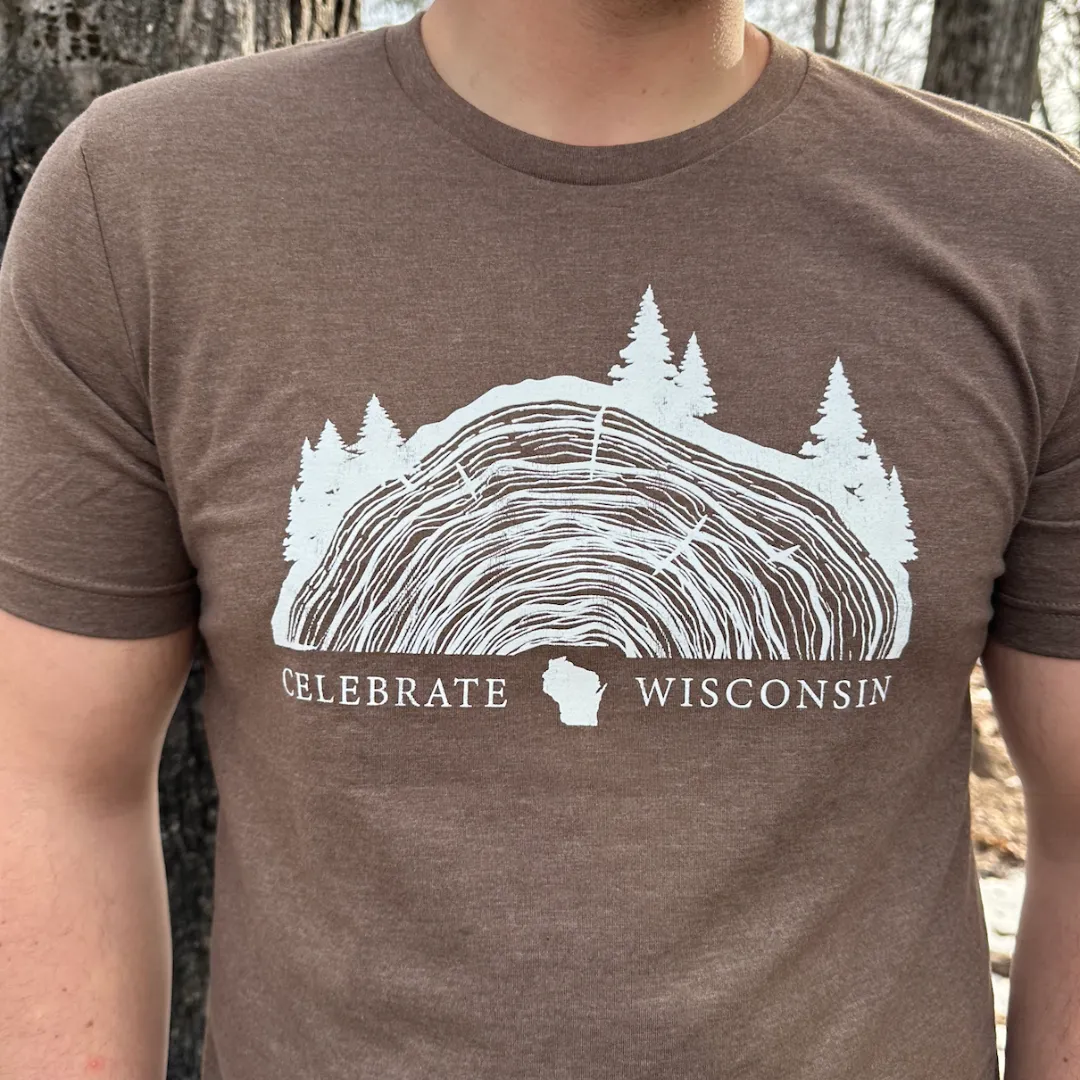 Celebrate Wisconsin Tee - Brown