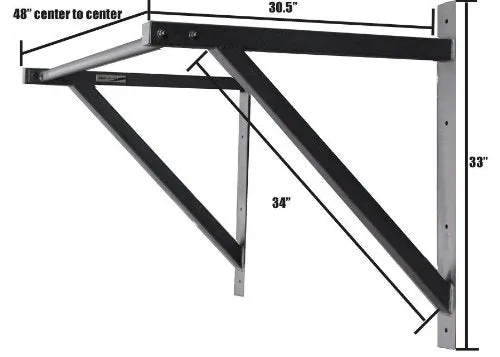 CFF WALL CEILING MOUNTED PULL UP BAR - 48" WIDE