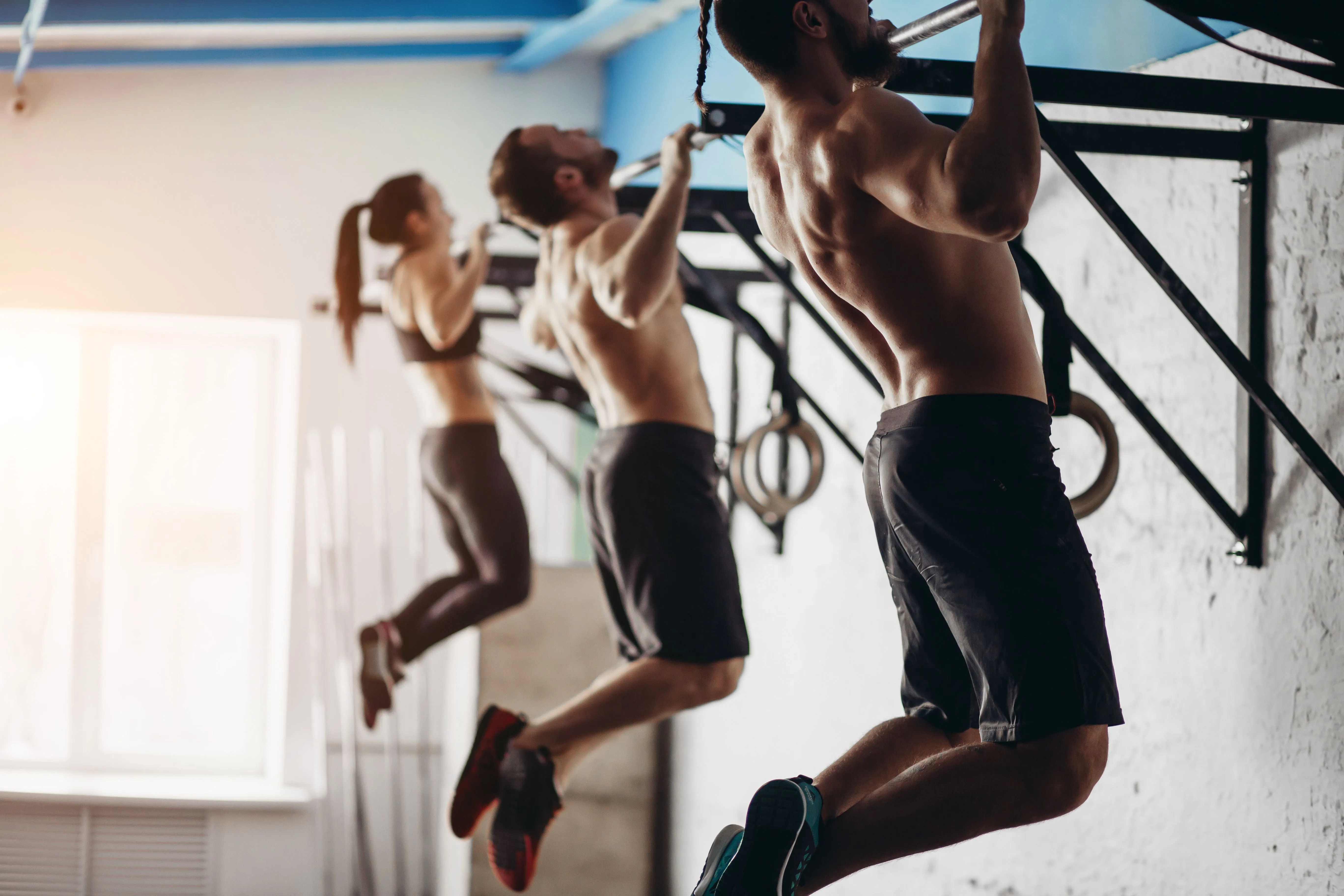 CFF WALL CEILING MOUNTED PULL UP BAR - 48" WIDE