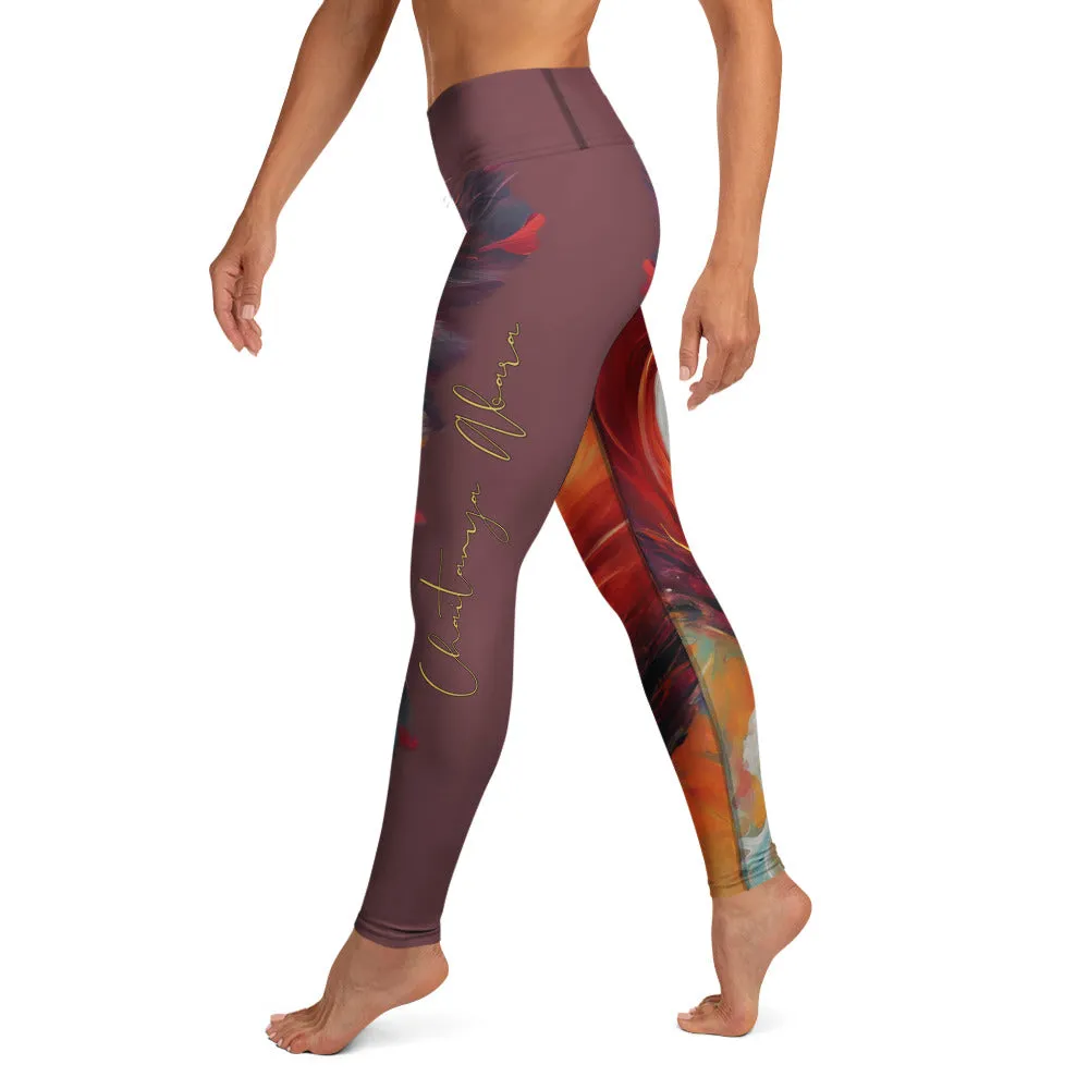 Chaitanya Abara Abstract Heart Yoga Leggings