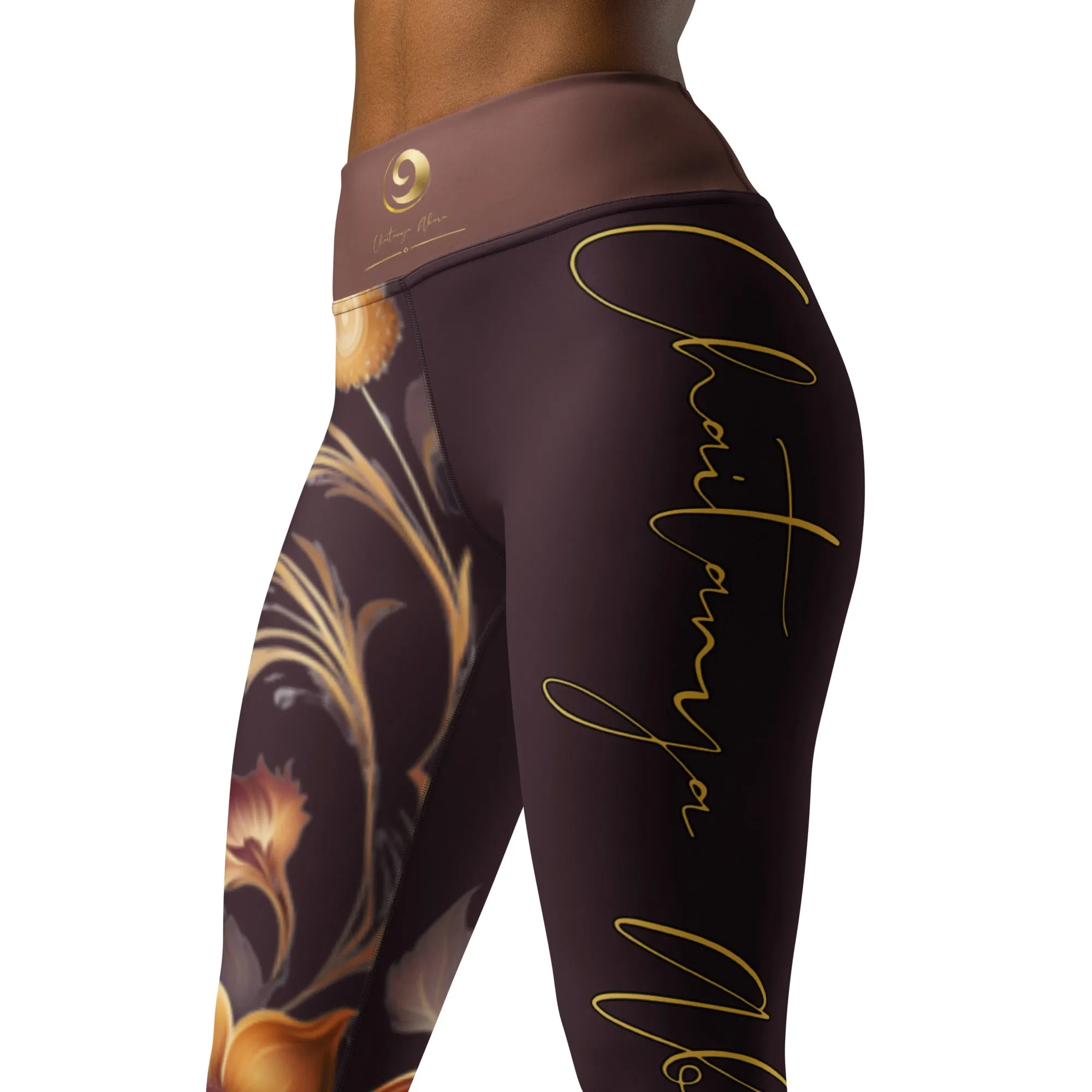 Chaitanya Abara Signature Wildfire Garden Yoga Leggings
