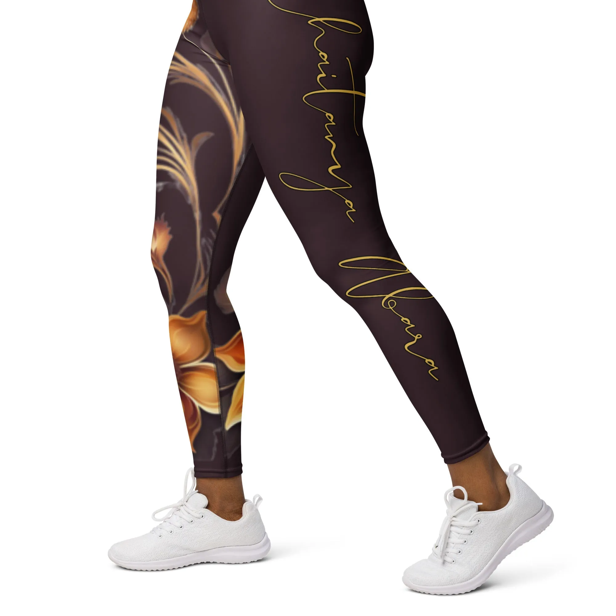 Chaitanya Abara Signature Wildfire Garden Yoga Leggings