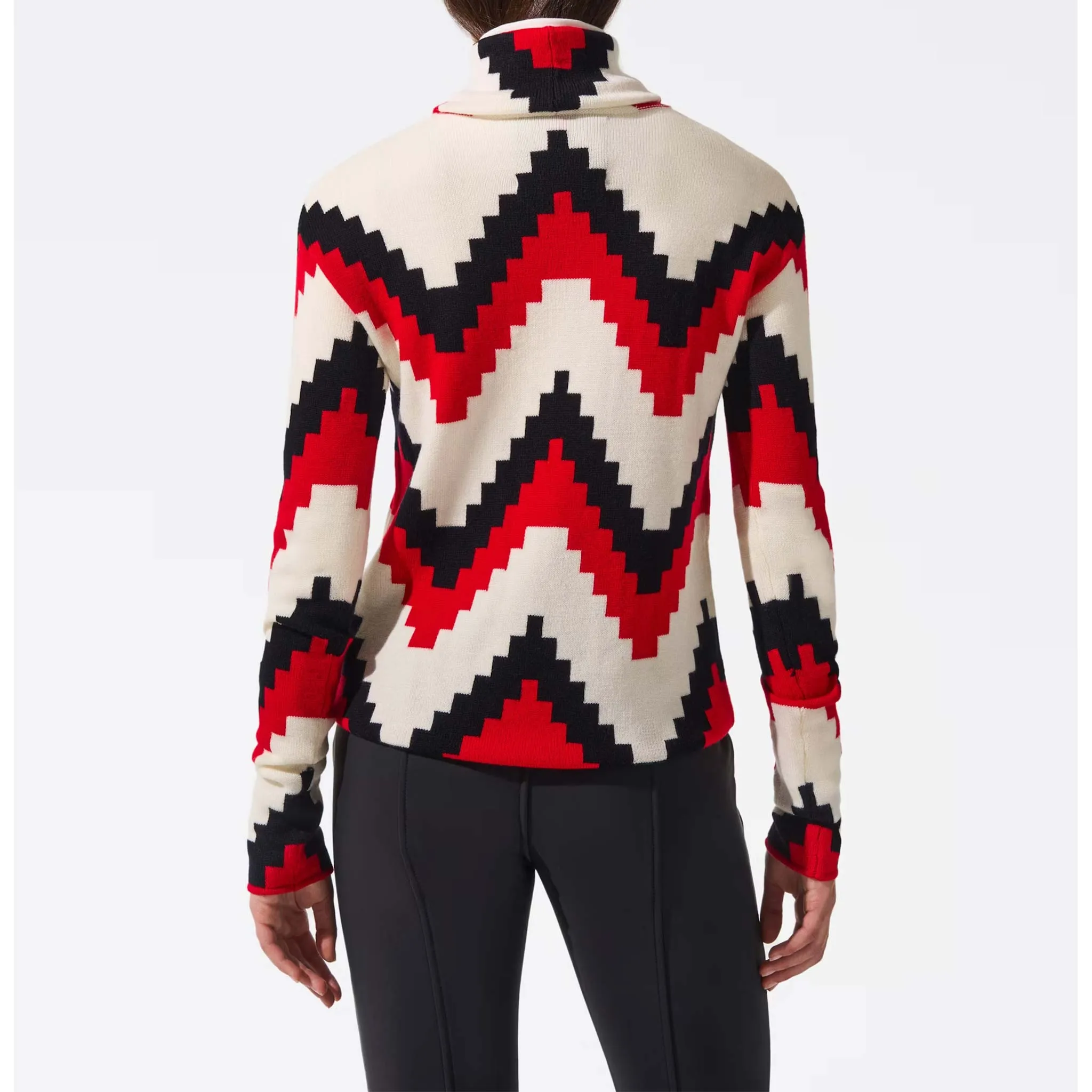 Chevron Roll Neck Sweater