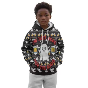 Christmas Africa Boo Beer Kid Hoodie I'm Just Here For The Boss DT03