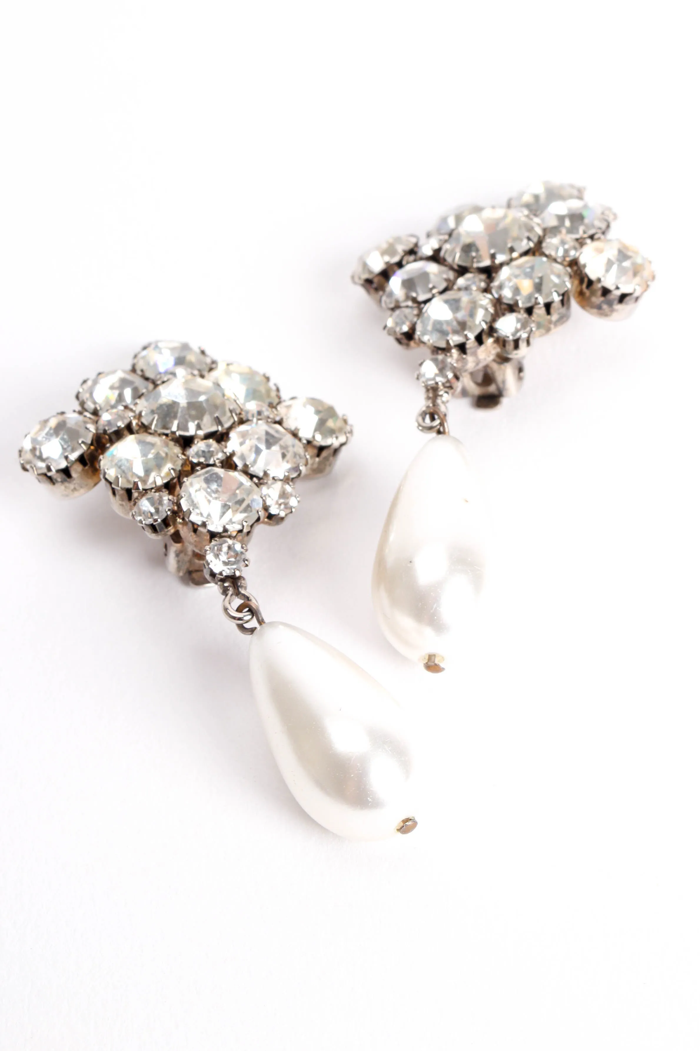 Cluster Pearl Drop Earrings