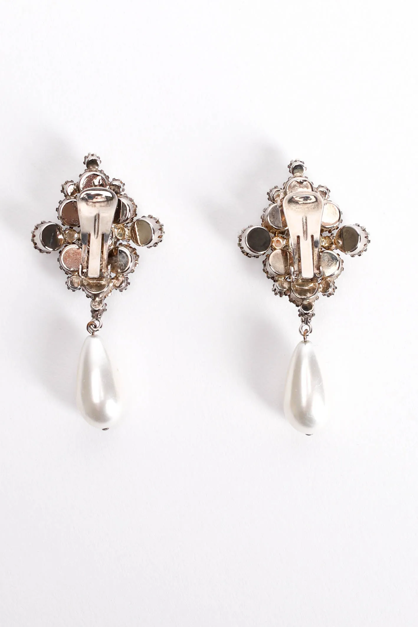 Cluster Pearl Drop Earrings