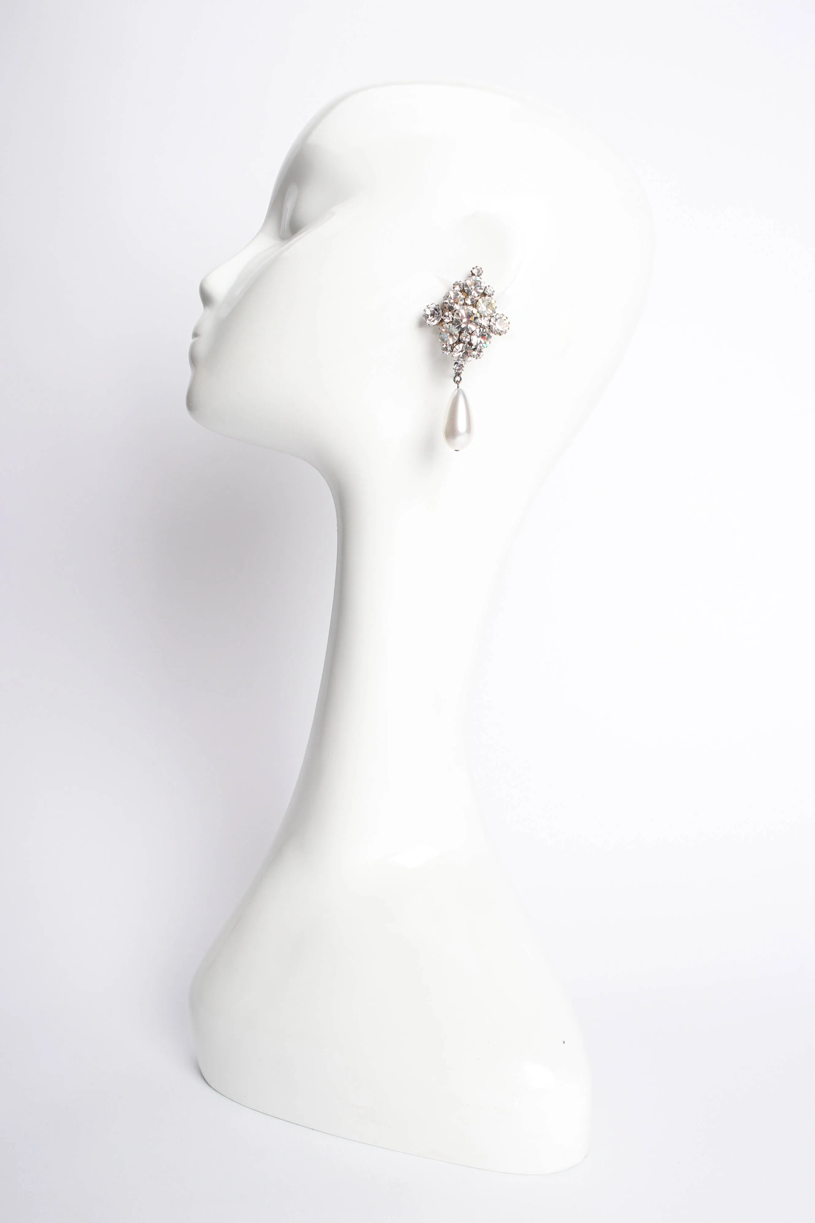 Cluster Pearl Drop Earrings