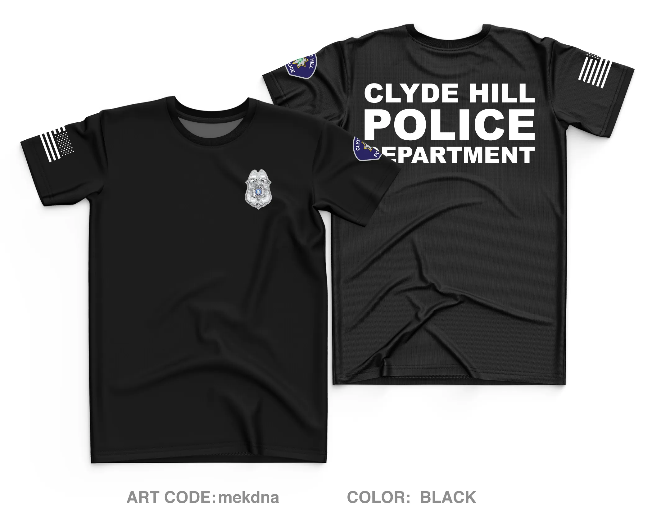 Clyde Hill Police Department Store 1 Core Men's SS Performance Tee - mekdna