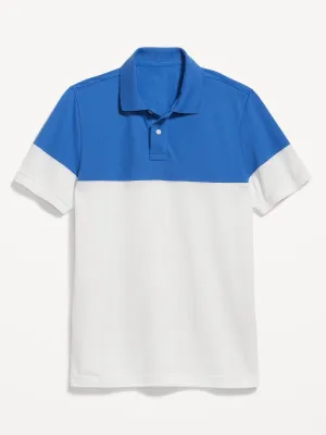 Color-Block Classic Fit Pique Polo for Men