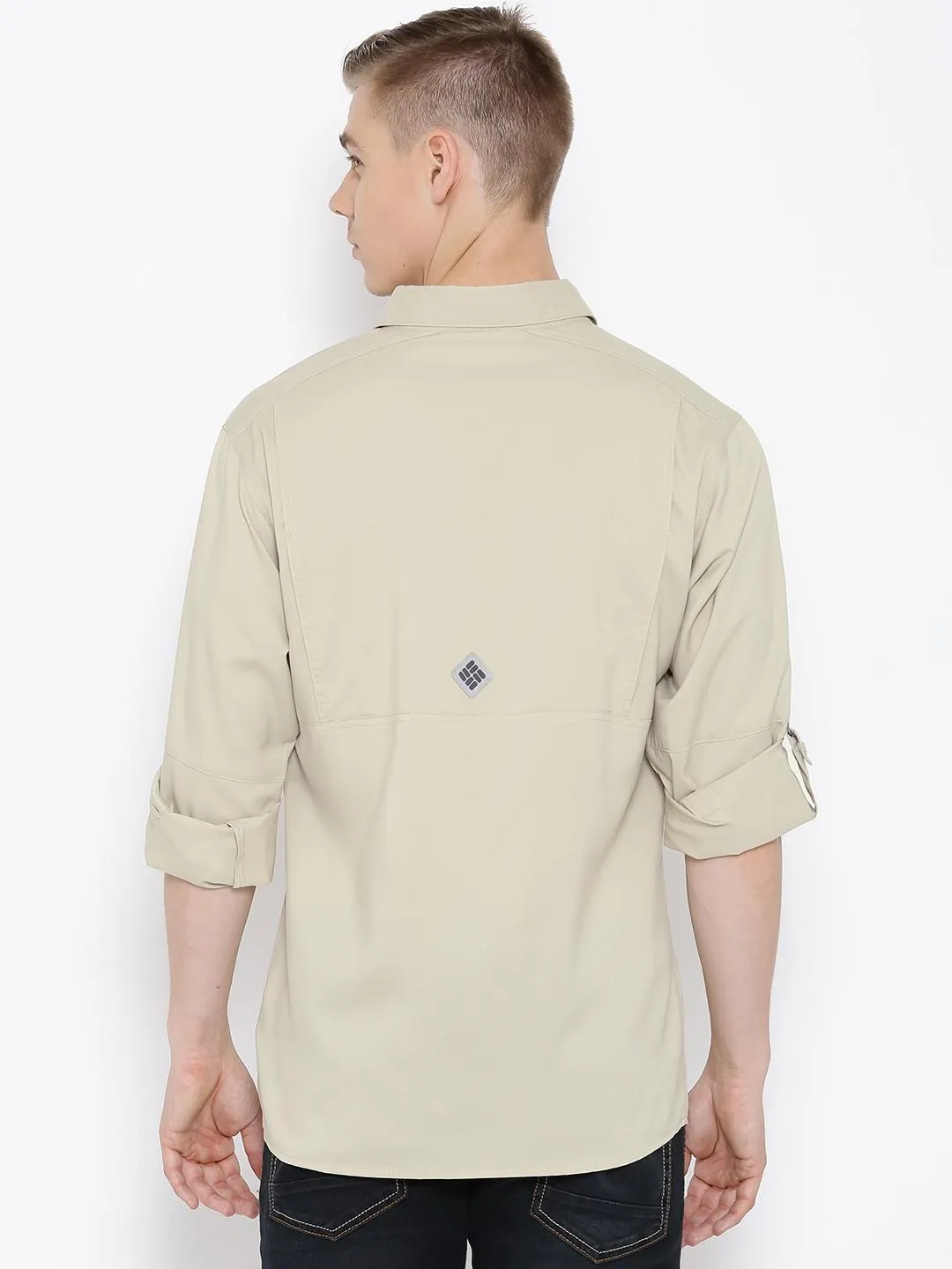 Columbia Men Beige Voyager II Long Sleeve Shirt