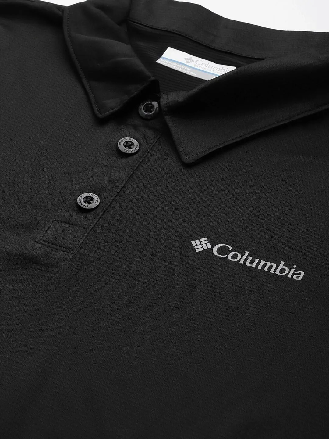 Columbia Men Black Columbia Hike Polo T-Shirt
