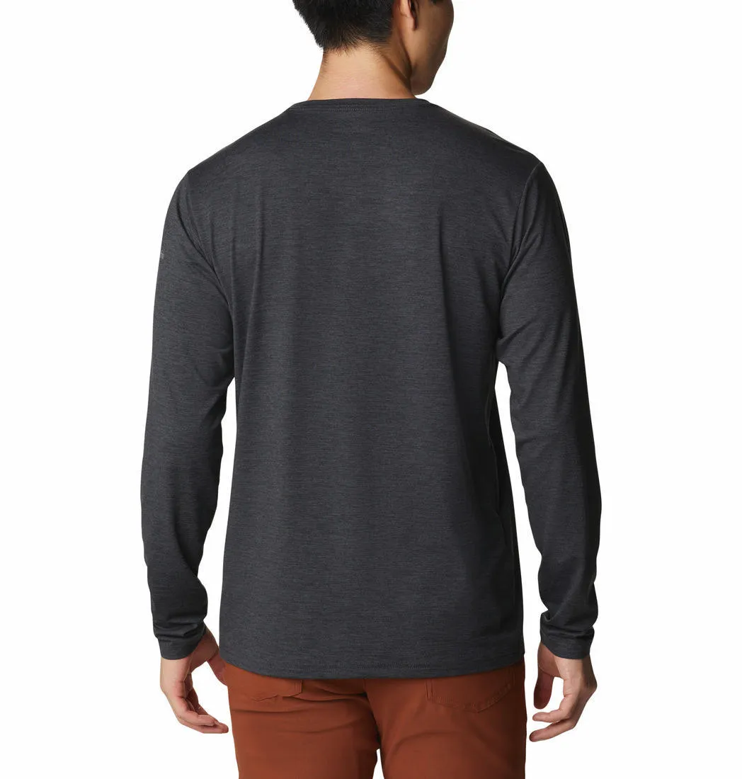 Columbia Men Black Tech Trail Graphic Long Sleeve T-Shirt