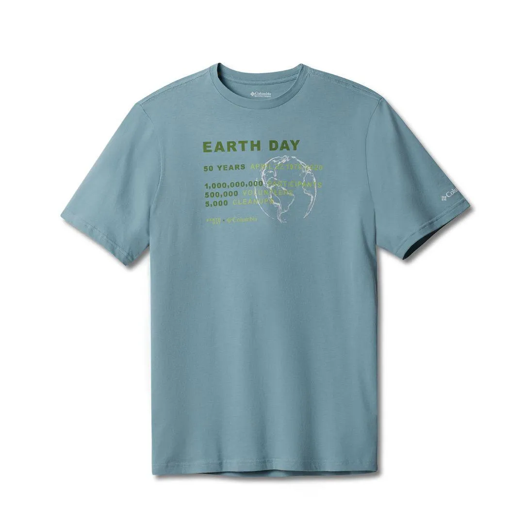 Columbia Men Blue Columbia Earth Day Tee