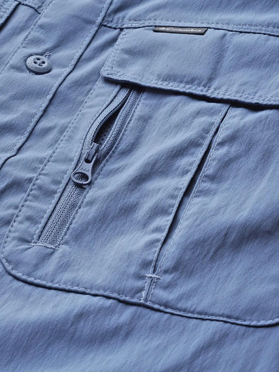 Columbia Men Blue Newton Ridge Short Sleeve Shirts