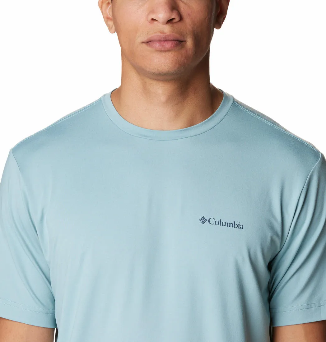Columbia Men Blue Tech Trail Graphic T-Shirt