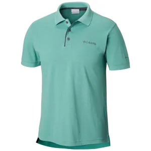 Columbia Men Green Cascade Range Solid Polo T-Shirt