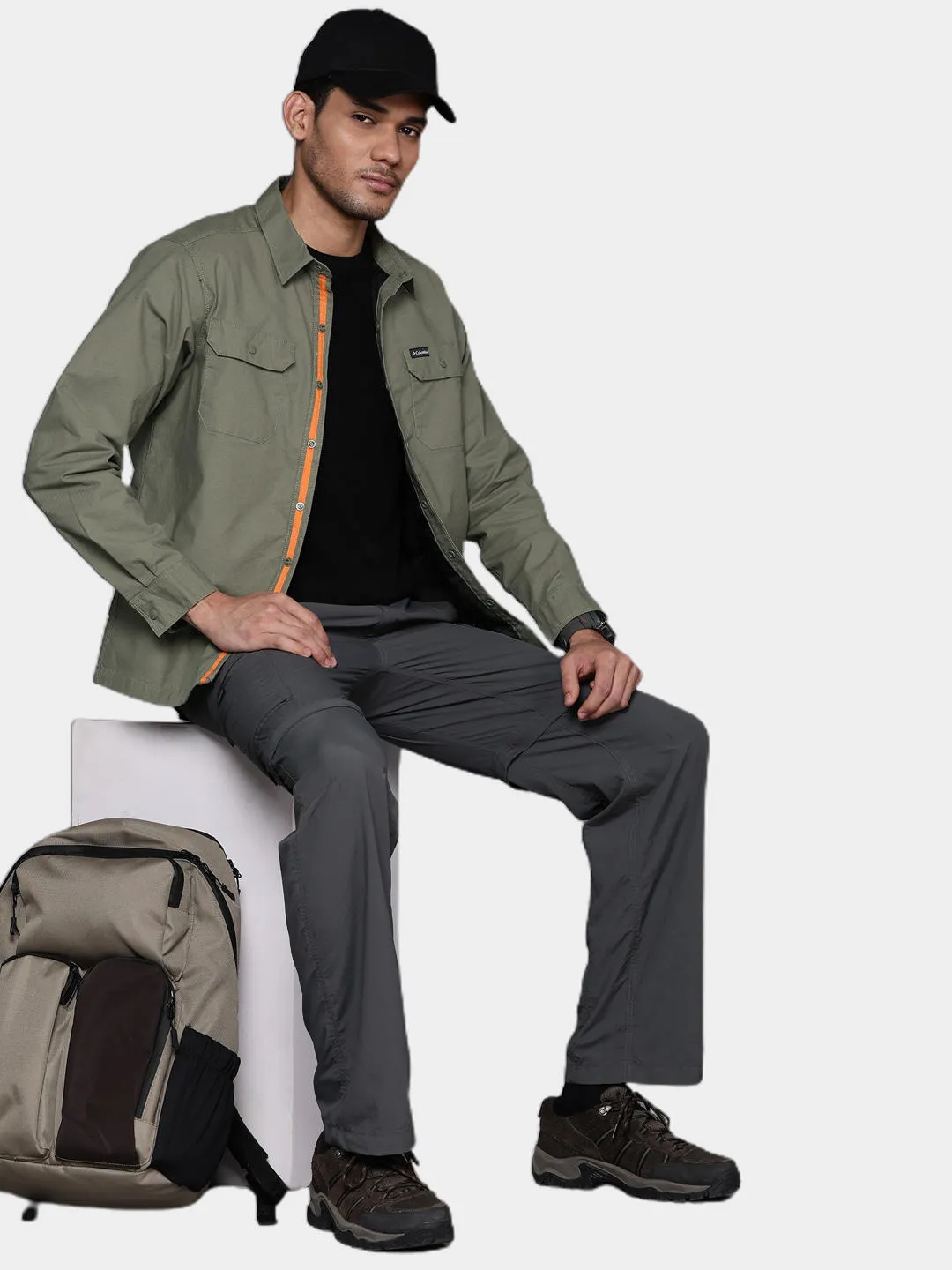 Columbia Men Green Landroamer Lined Shirt