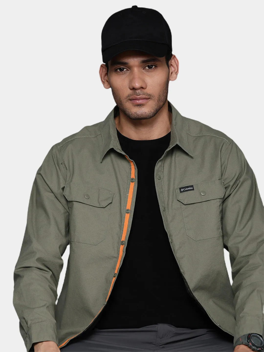 Columbia Men Green Landroamer Lined Shirt