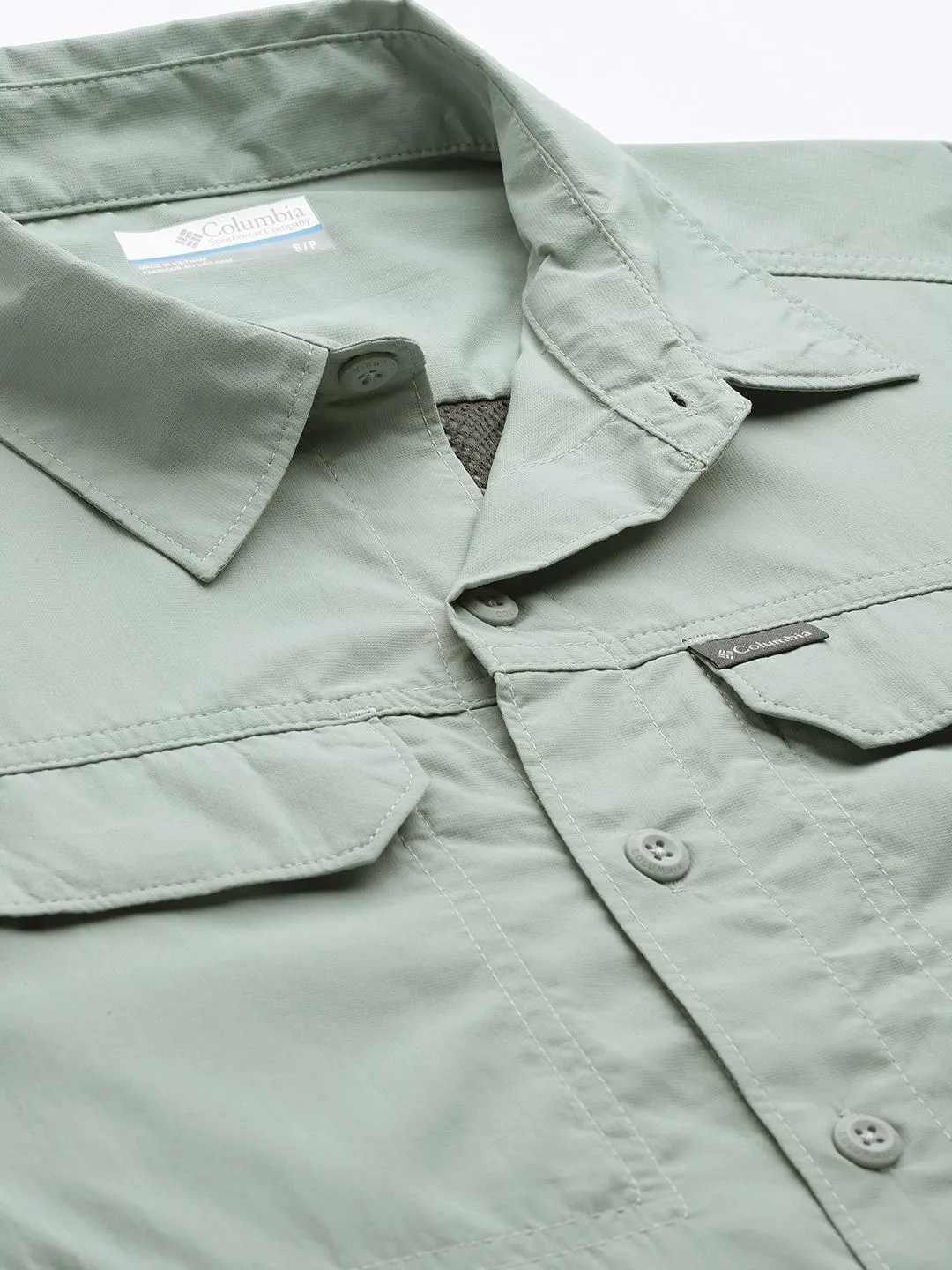Columbia Men Green Silver Ridge2.0 Long Sleeve Shirt
