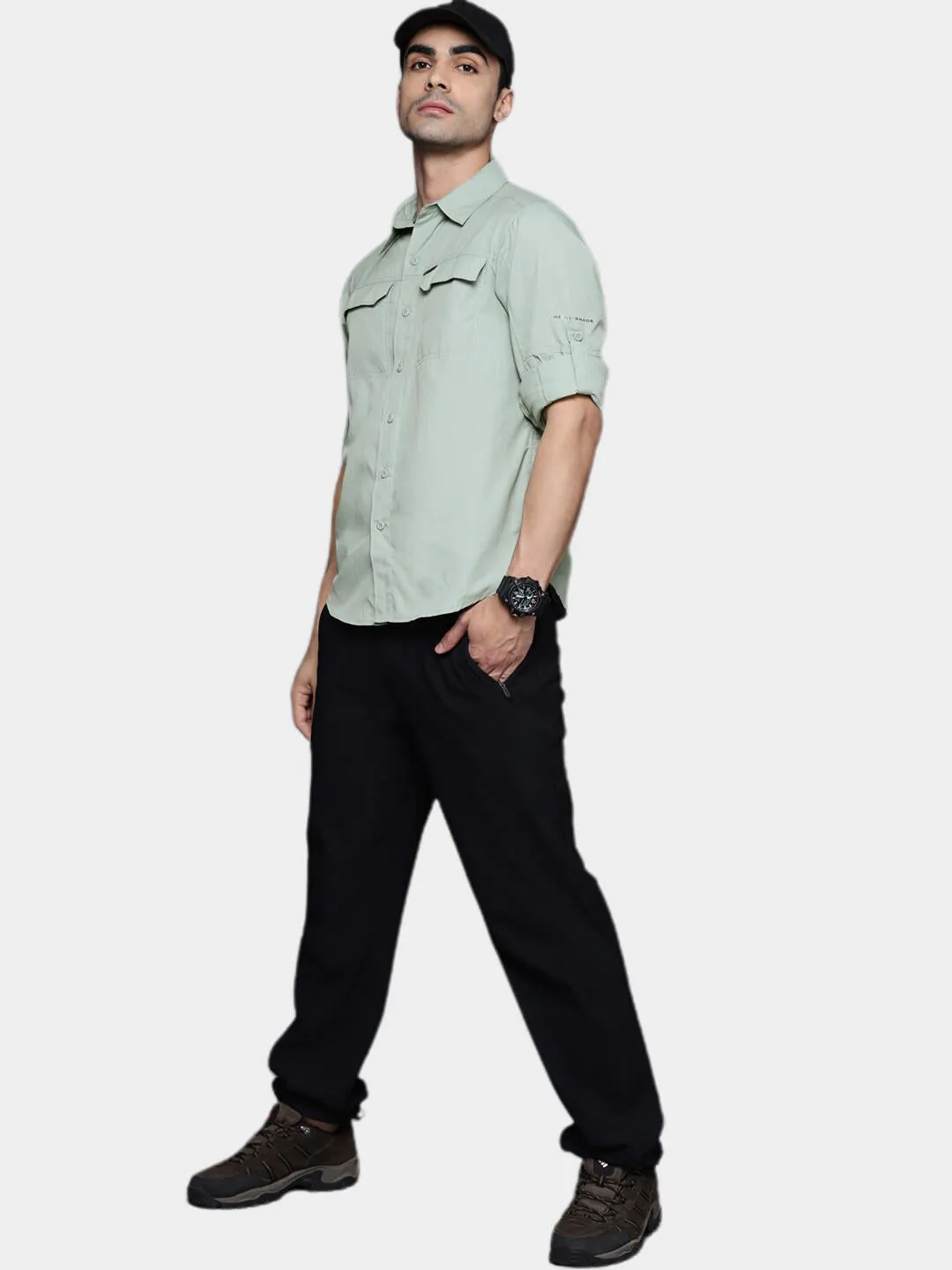 Columbia Men Green Silver Ridge2.0 Long Sleeve Shirt