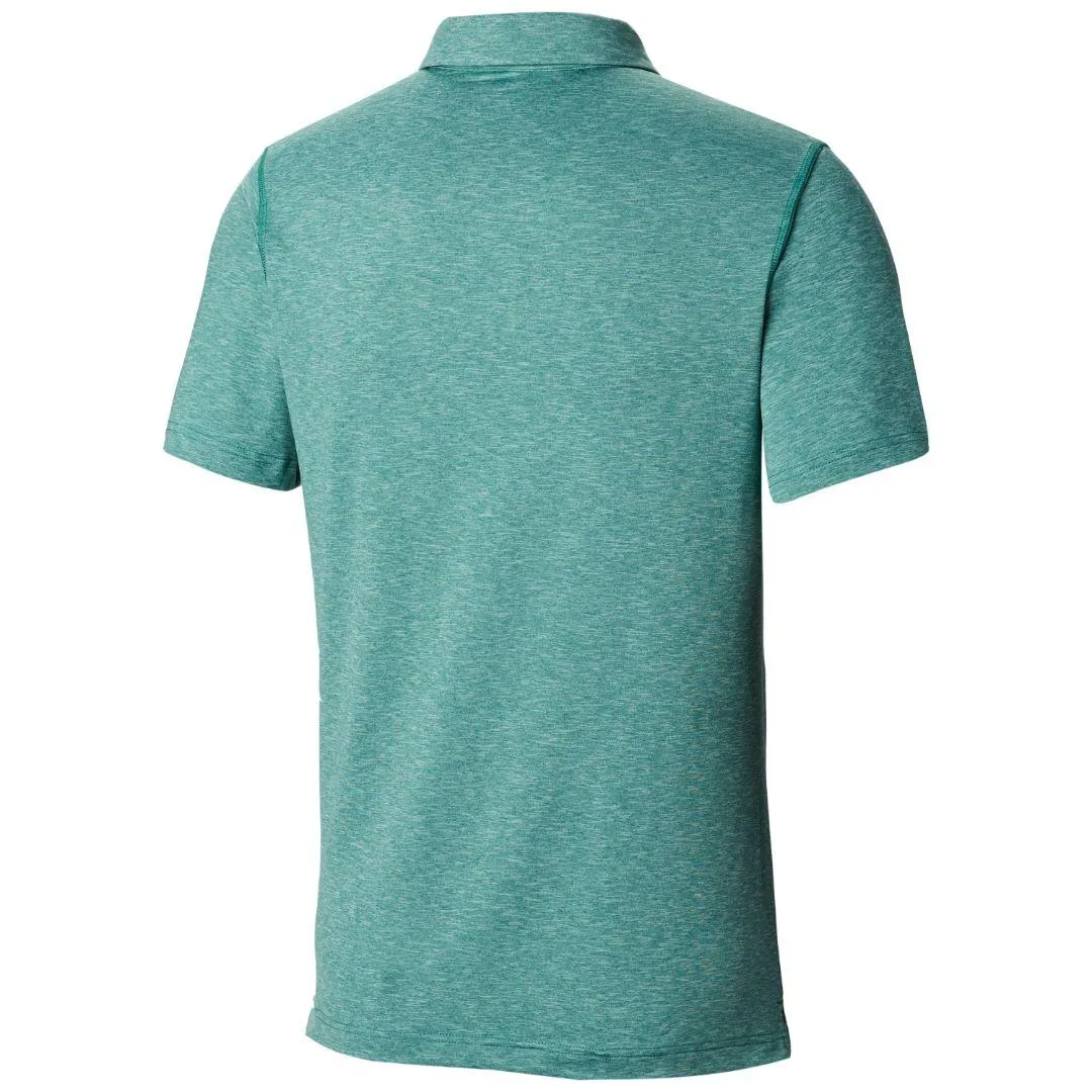 Columbia Men Green Tech Trail Polo T-Shirt