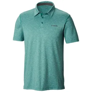 Columbia Men Green Tech Trail Polo T-Shirt