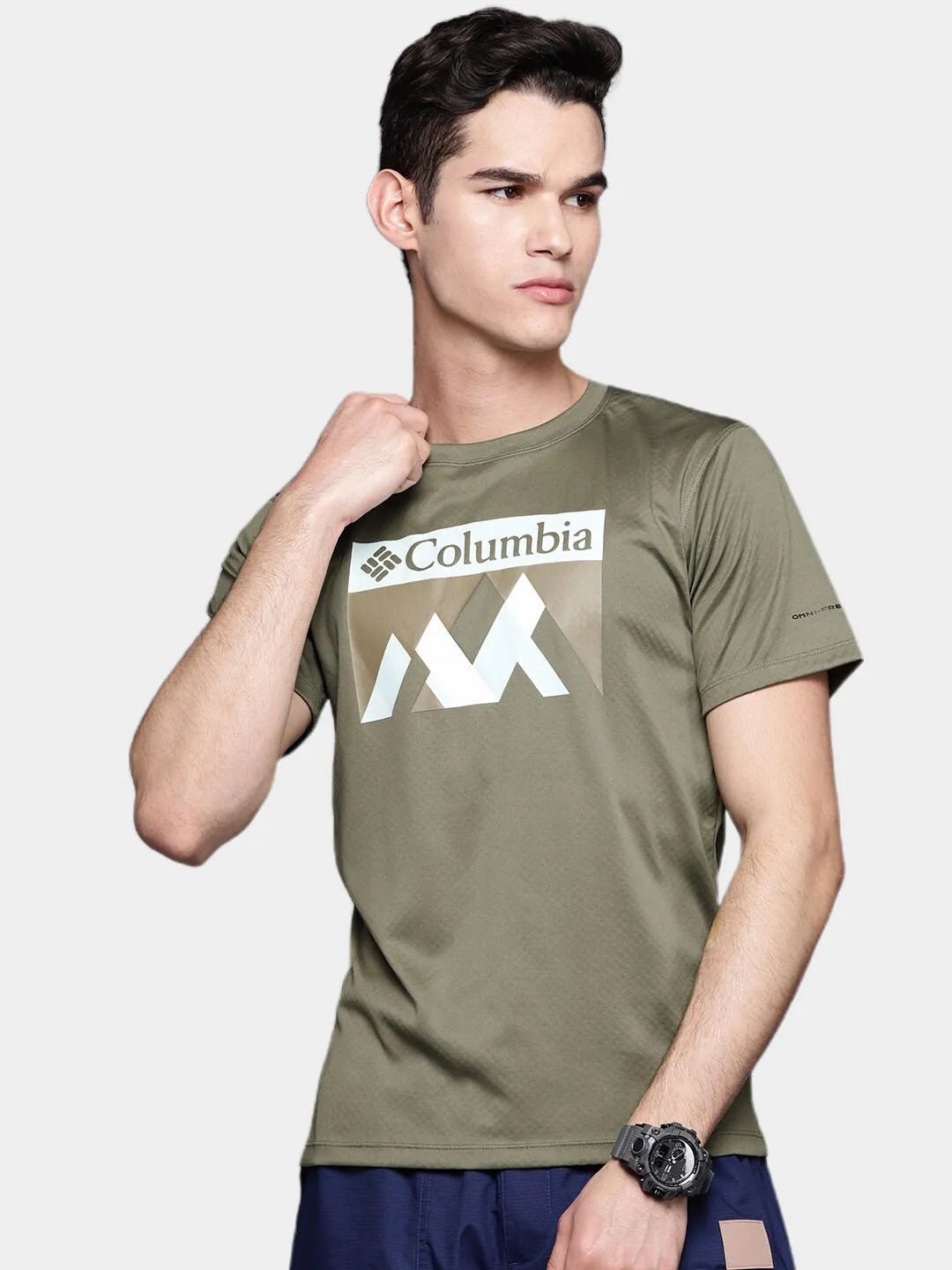 Columbia Men Green Zero Rules Short Sleeve Graphic T-Shirt