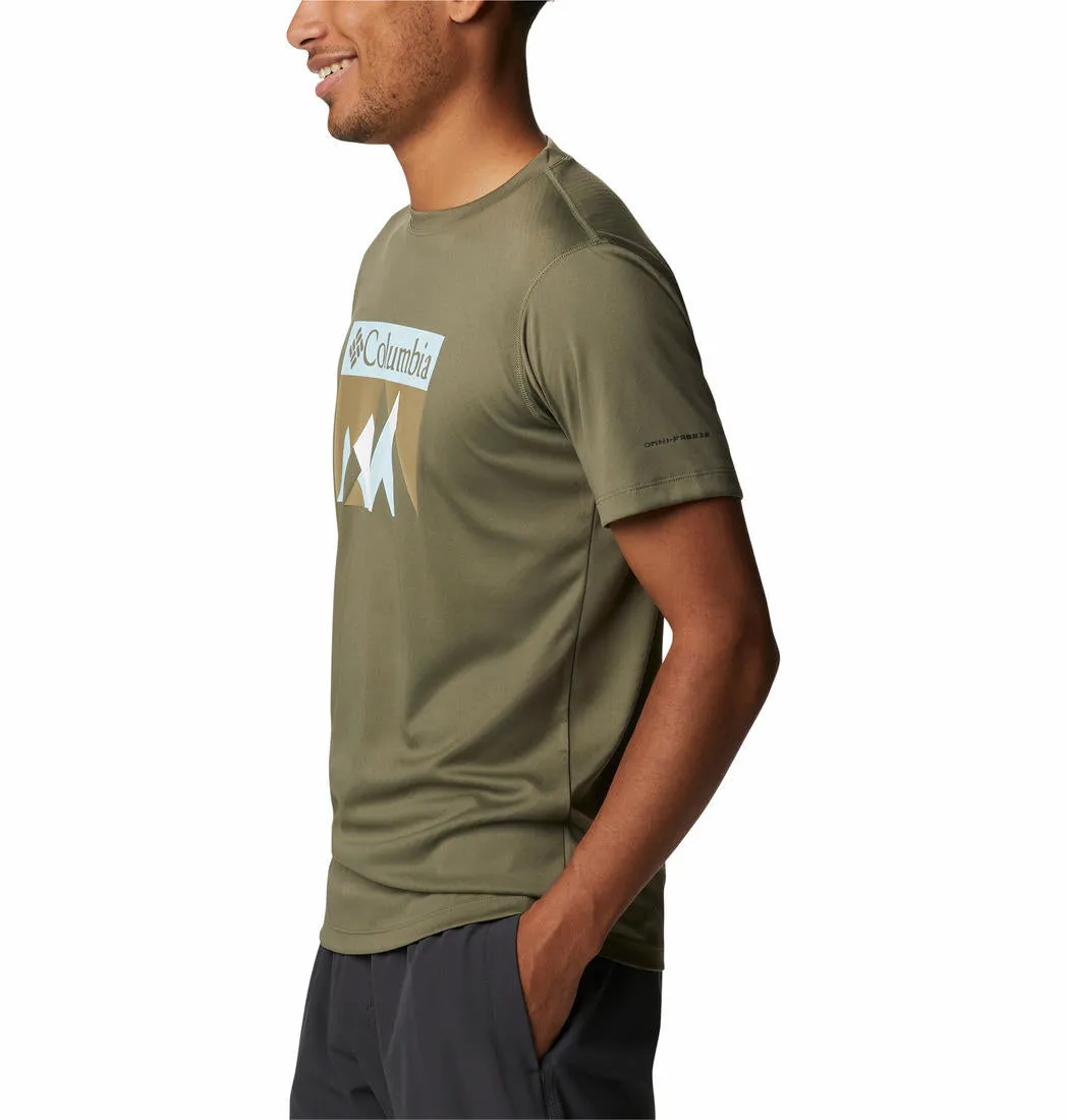 Columbia Men Green Zero Rules Short Sleeve Graphic T-Shirt