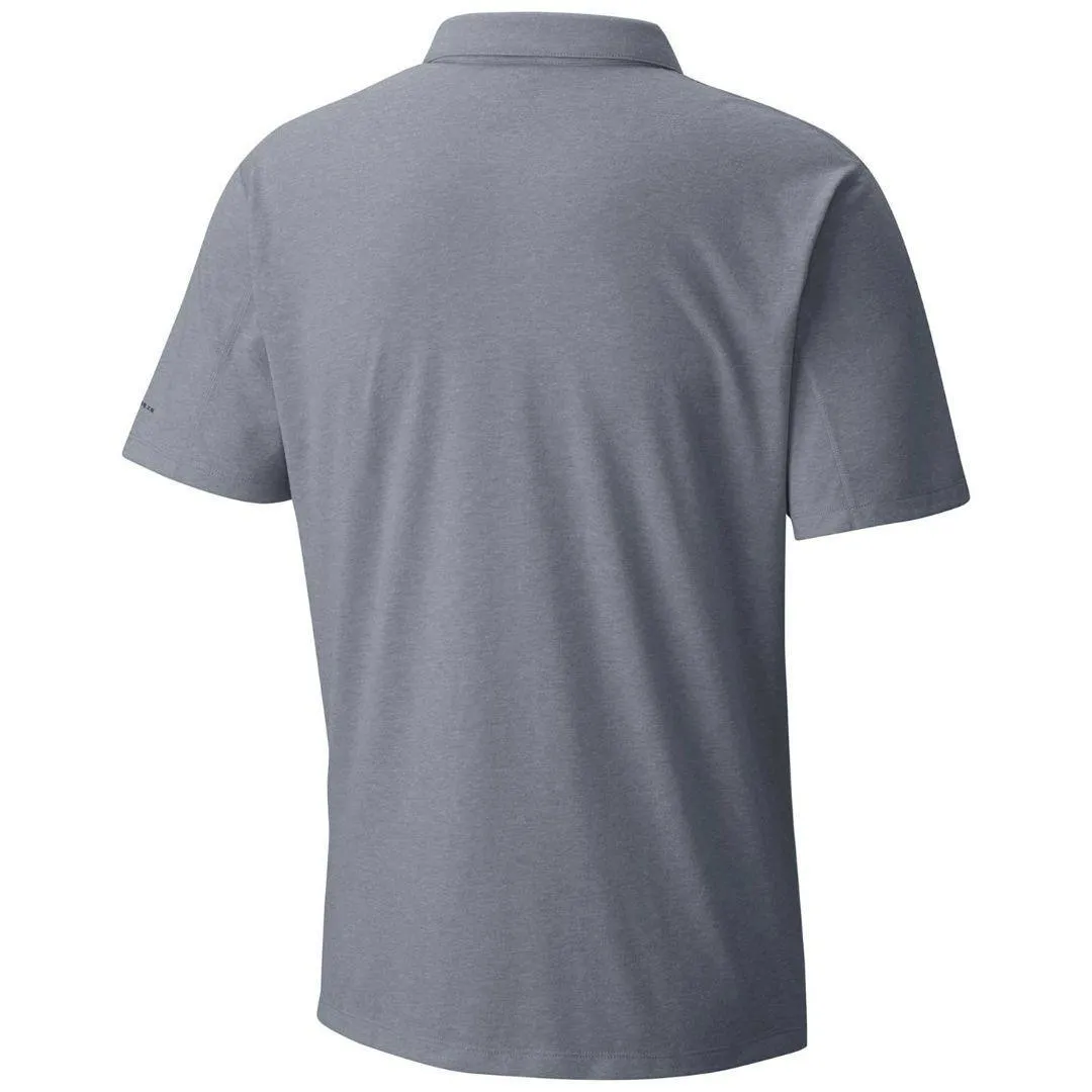 Columbia Men Grey Silver Ridge Zero Polo T-Shirt