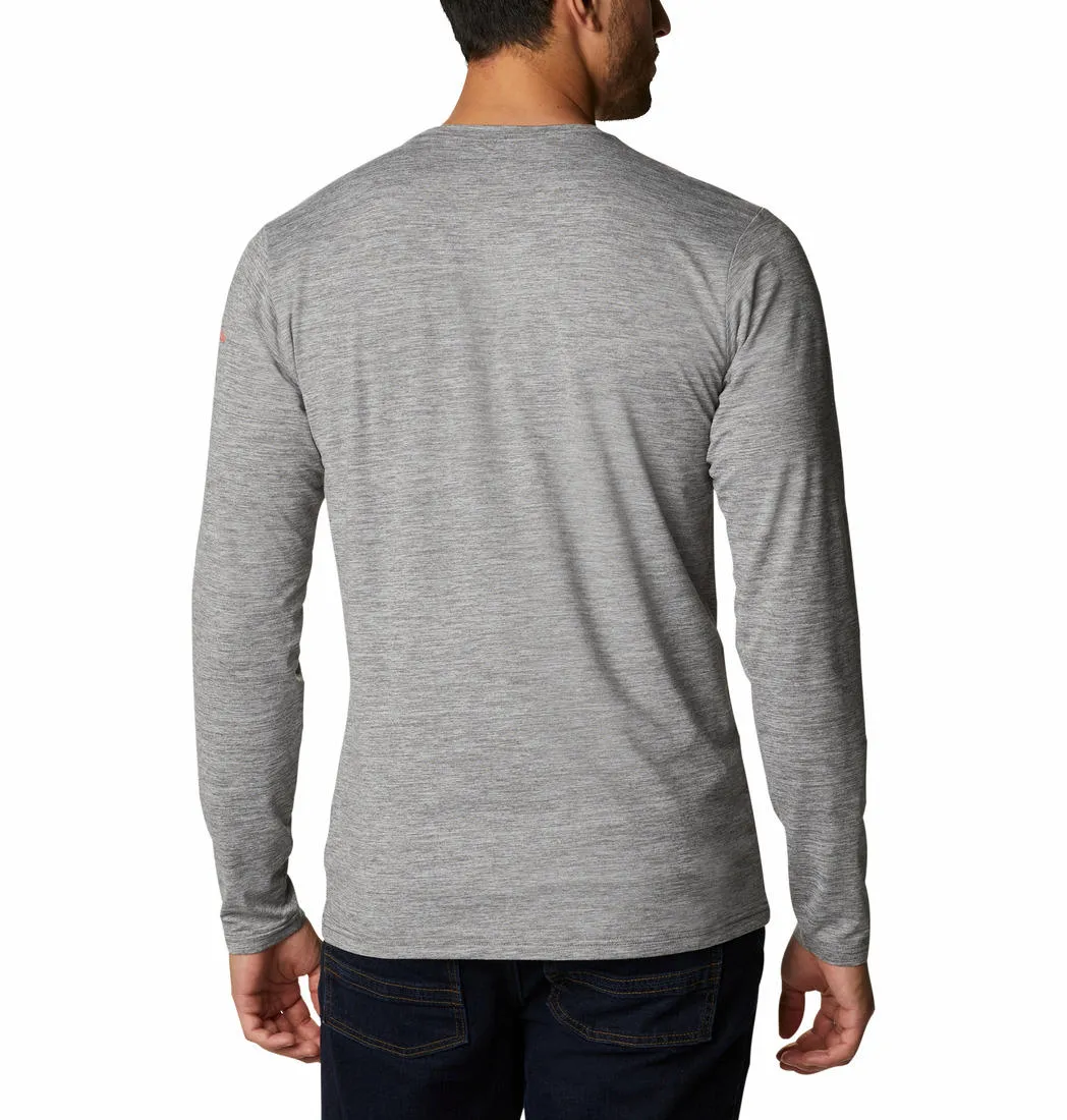 Columbia Men Grey Tech Trail Graphic Long Sleeve T-Shirt