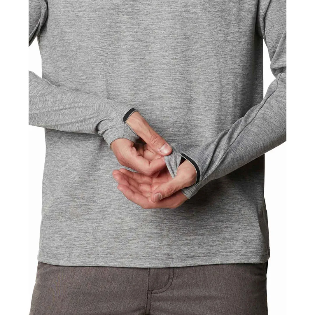 Columbia Men Grey Tech Trail Long Sleeve Crew II T-Shirt