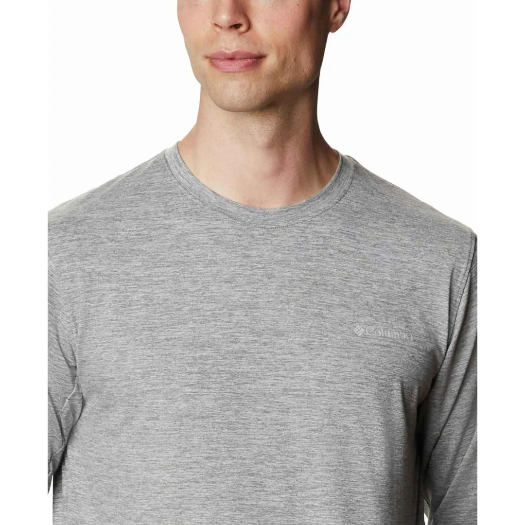 Columbia Men Grey Tech Trail Long Sleeve Crew II T-Shirt