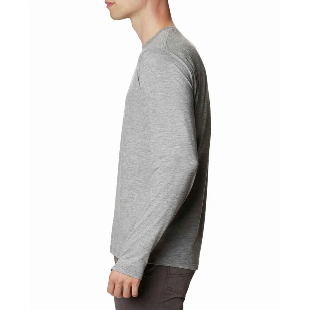 Columbia Men Grey Tech Trail Long Sleeve Crew II T-Shirt